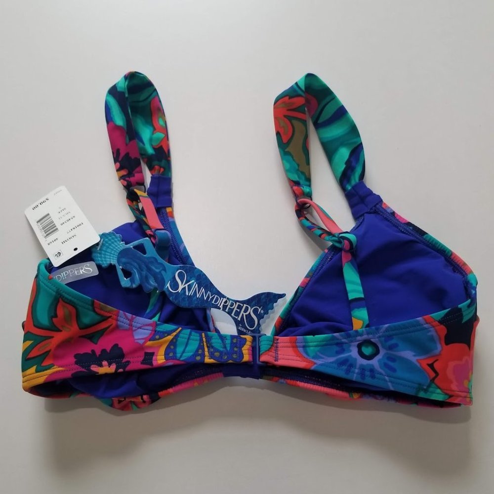 Skinny Dippers by Miraclesuit Tapestry Soomi Bikini Top Size Small - Picture 6 of 10